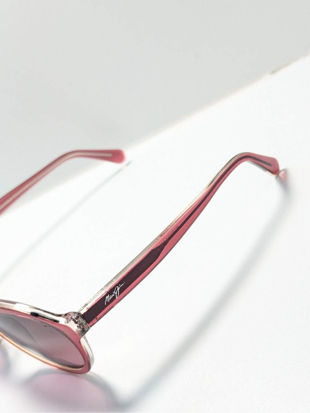 Maui Jim MJ828-520 Mariana Pink Gradient Red Rose Oval Sunglasses 55-18-140 - Picture 4 of 9